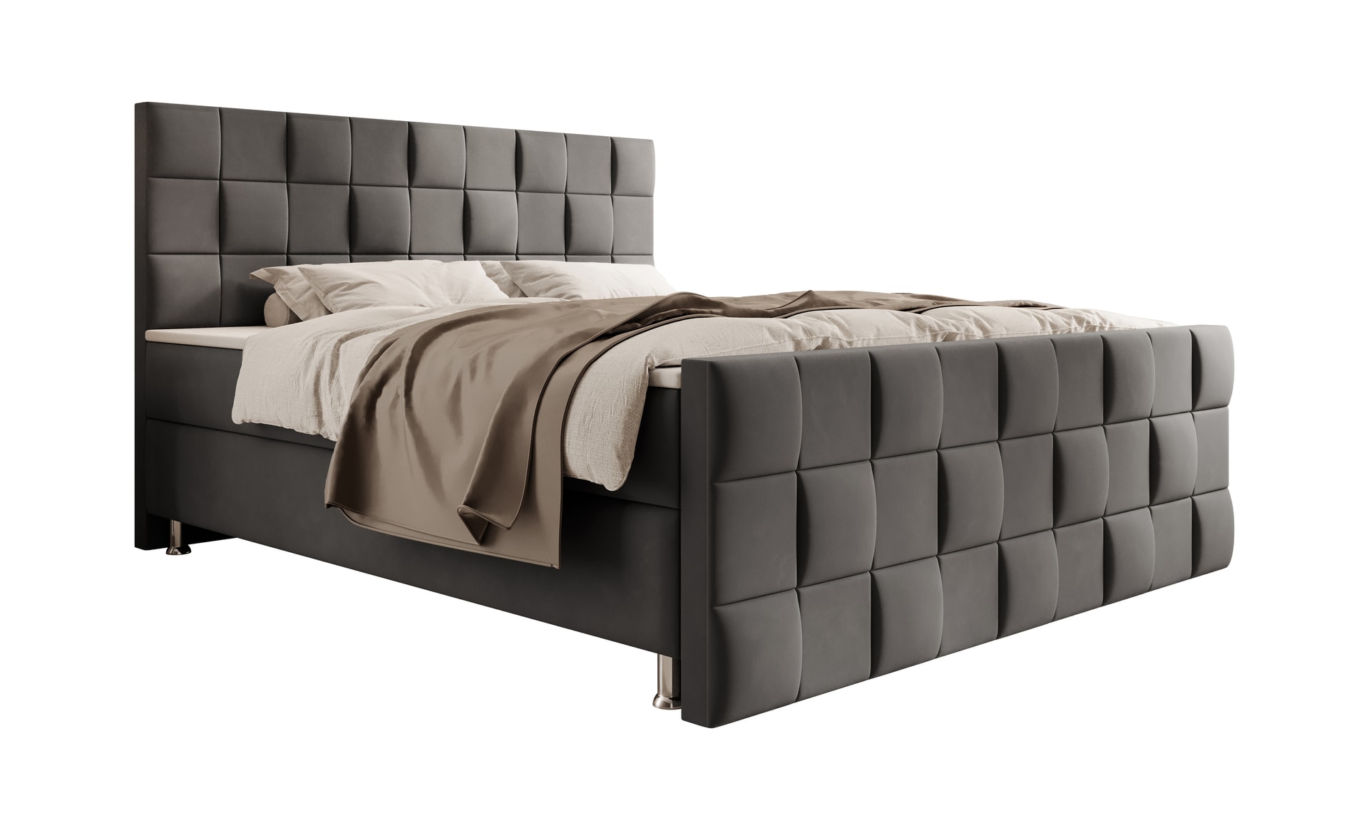 Boxspringbett TARIFA 180 x 200 cm anthrazit