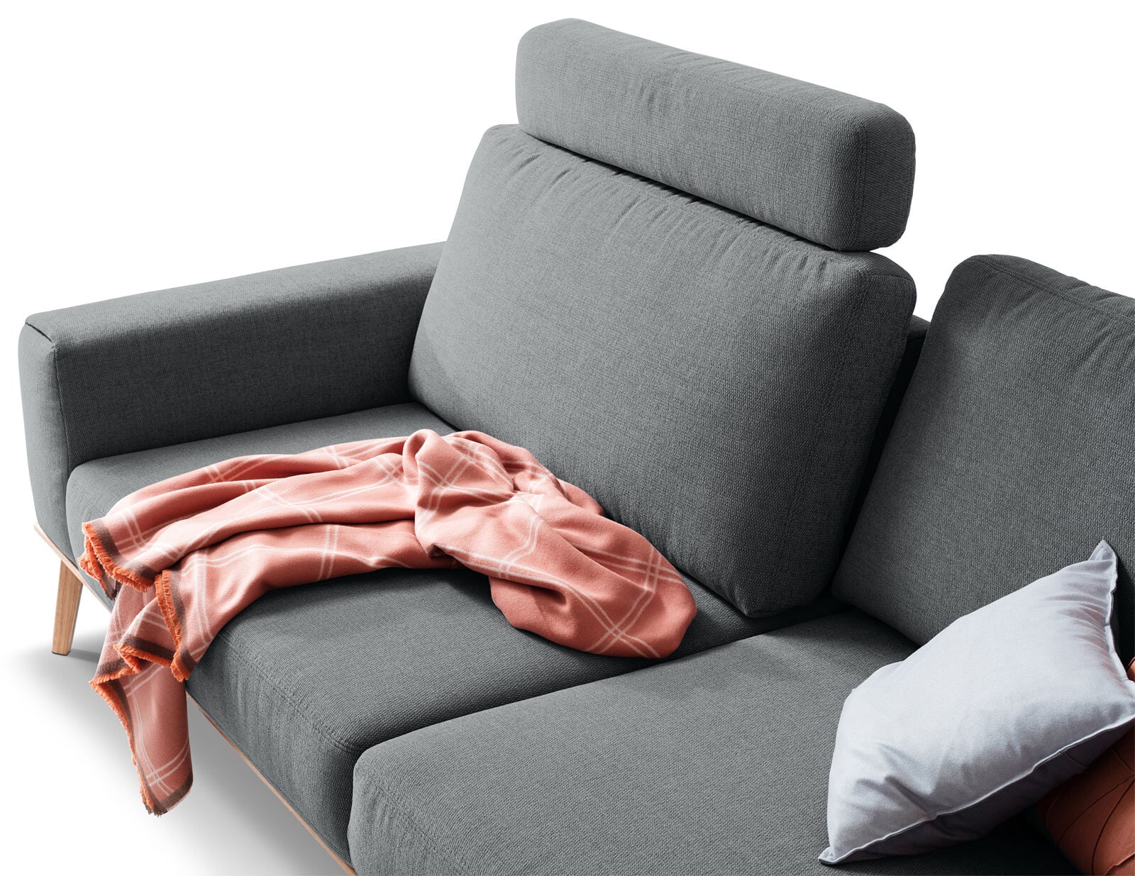 SCHÖNER WOHNEN-Kollektion Sofa 2-Sitzer STAGE Stoff Trend silvergrau