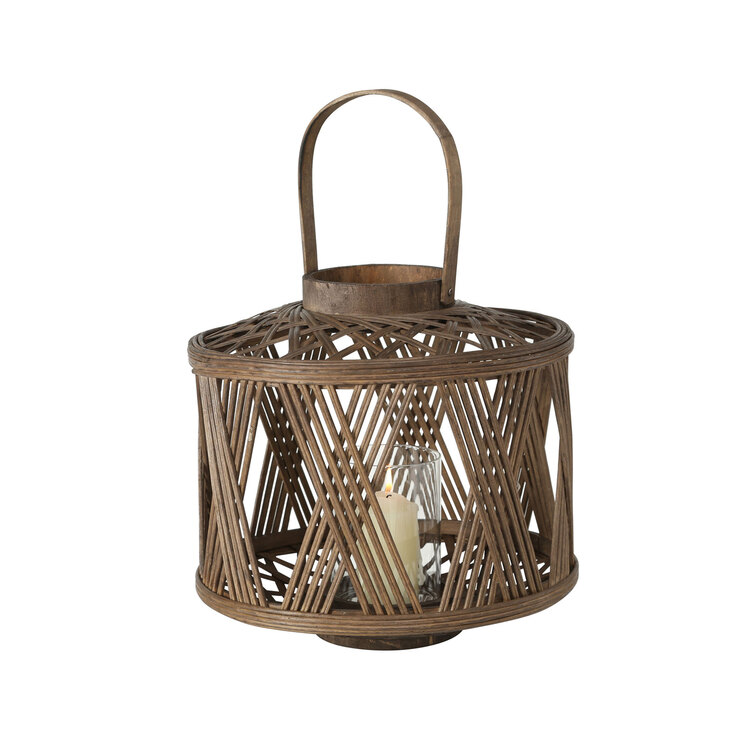 Windlicht ZAIRA 30 cm braun