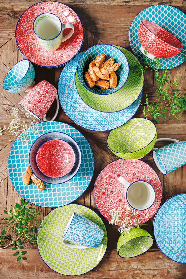 CreaTable Müslischale MEDITERRAN 4er Set 15 cm blau