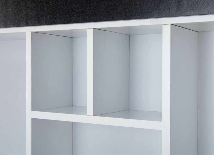 Sammlervitrine THOMAS 90,5x70,5x13,7 cm Schwarz/Weiß