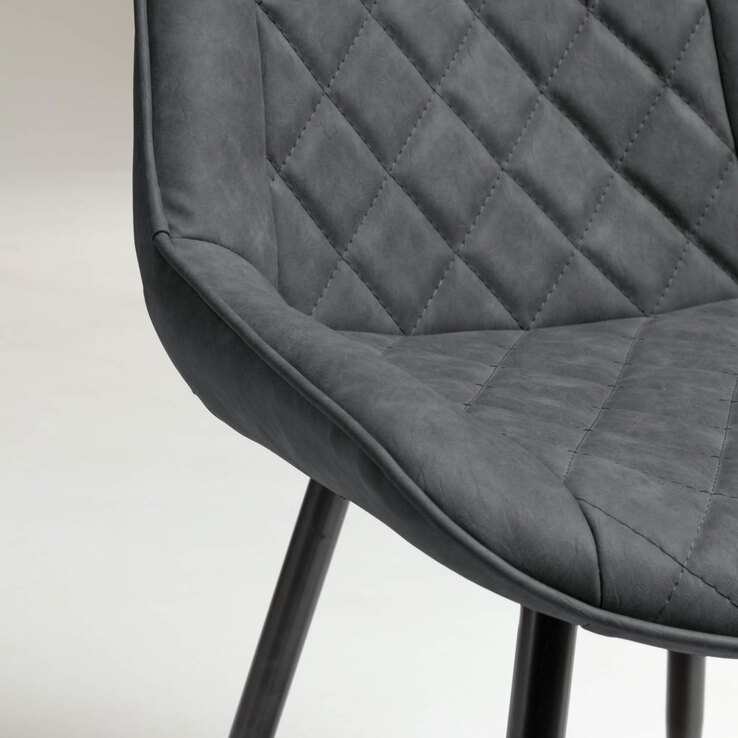 Kave Home Esszimmerstuhl ADELIA 2er Set grau