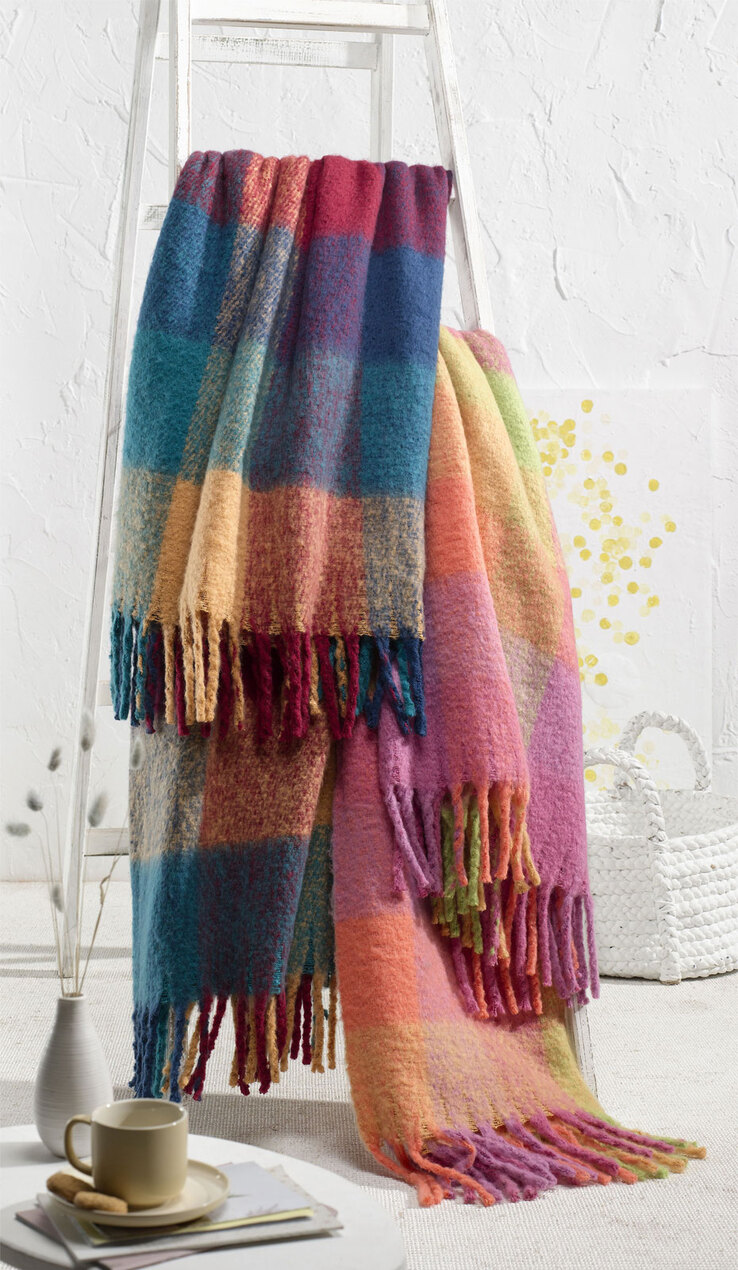 casaNOVA Wohndecke SAINT 150 x 200 cm rosa/mehrfarbig