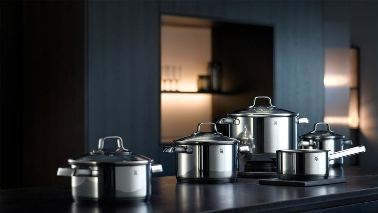 WMF Topf-Set BELMONTE 5-teilig silberfarbig Cromargan®