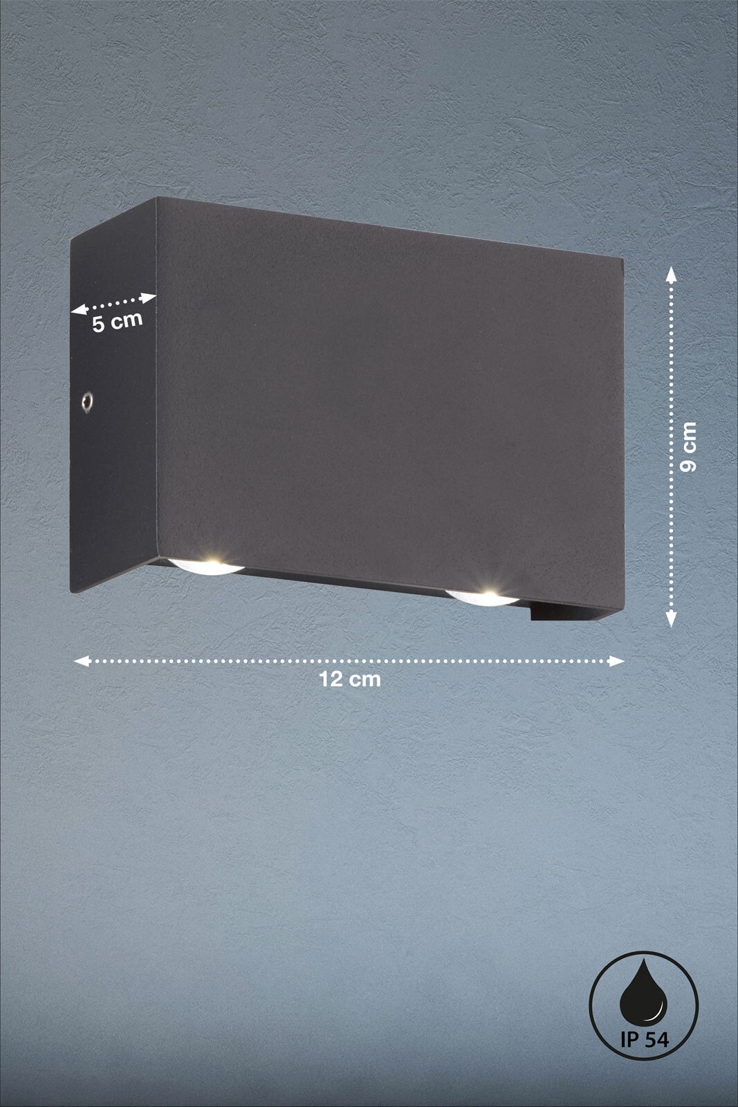 FISCHER & HONSEL LED Außenwandleuchte NAIROBI 12 x 5 cm schwarz