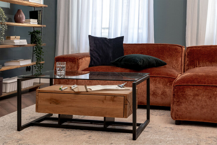 BOHOME Ecksofa KIRK Cord Levis copperbraun