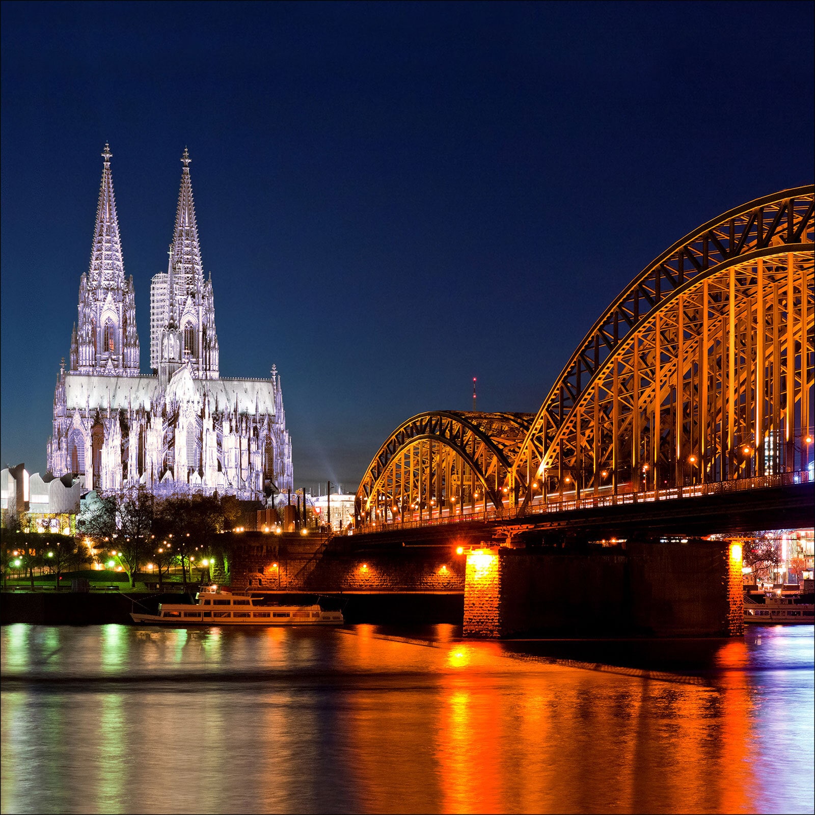 PRO-ART Glas Art Bild KÖLN DOM II 20 x 20 cm Floatglas