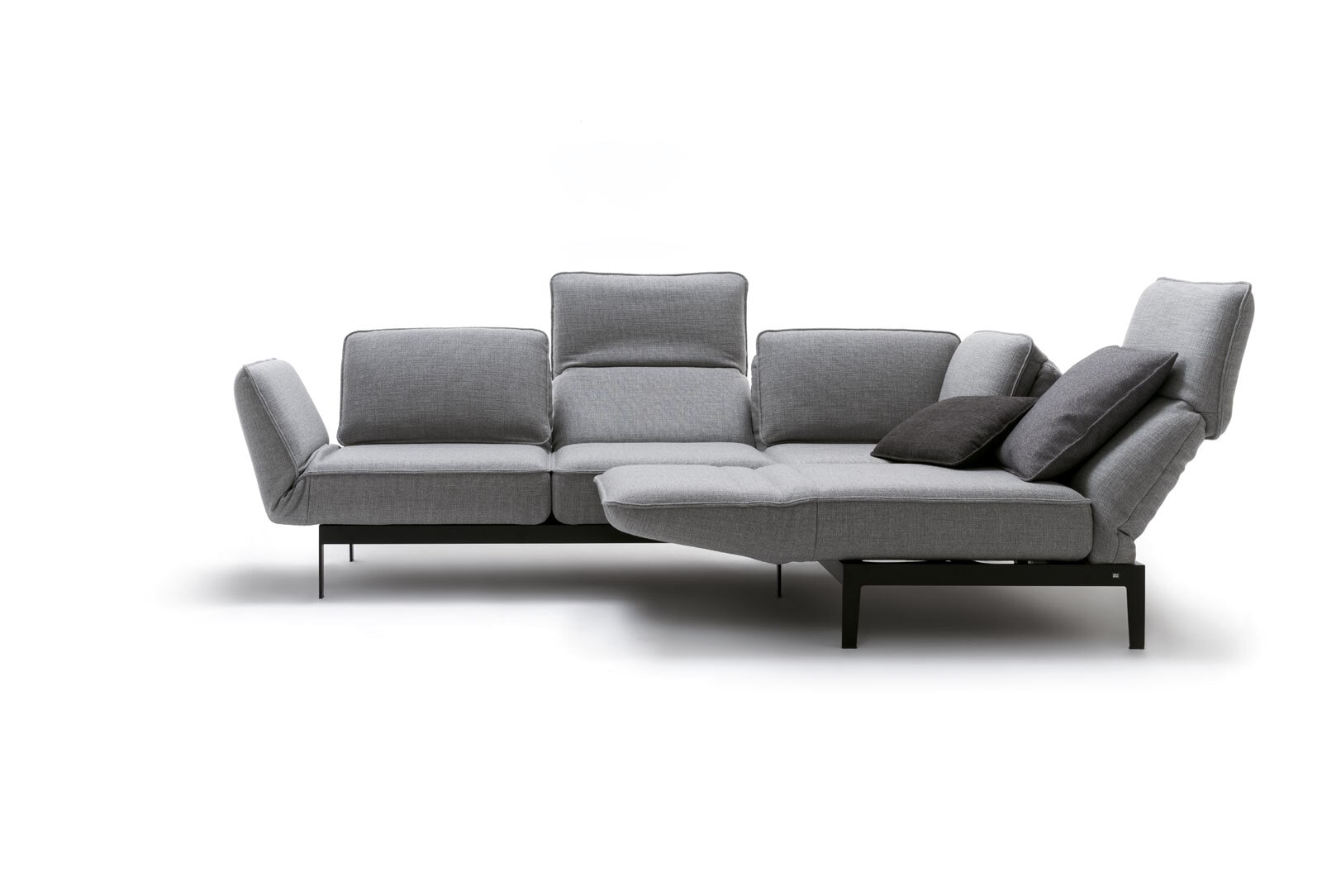 ROLF BENZ Ecksofa MERA 267 x 192 cm Stoffbezug signalgrau