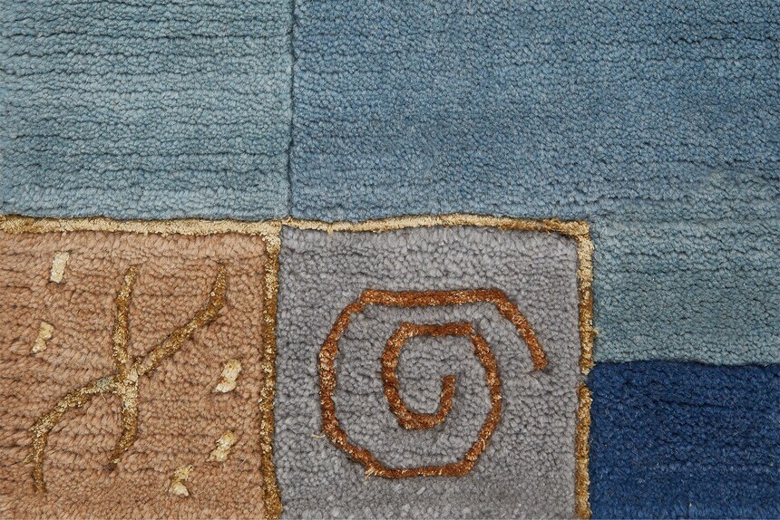 Teppich MANALI 90 x 160 cm blau