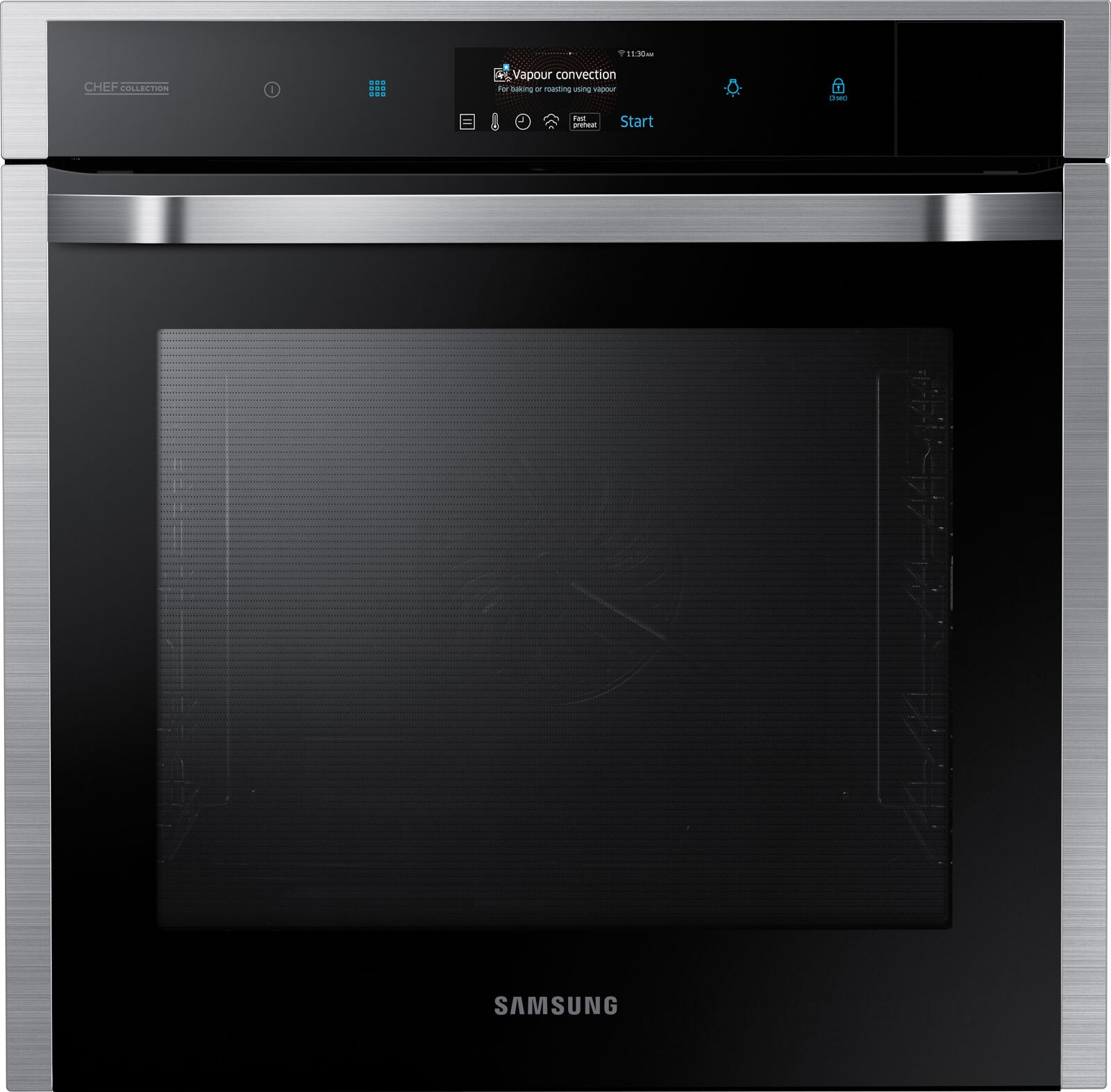 SAMSUNG Einbaubackofen NV73M9770BS/EG Edelstahl schwarz