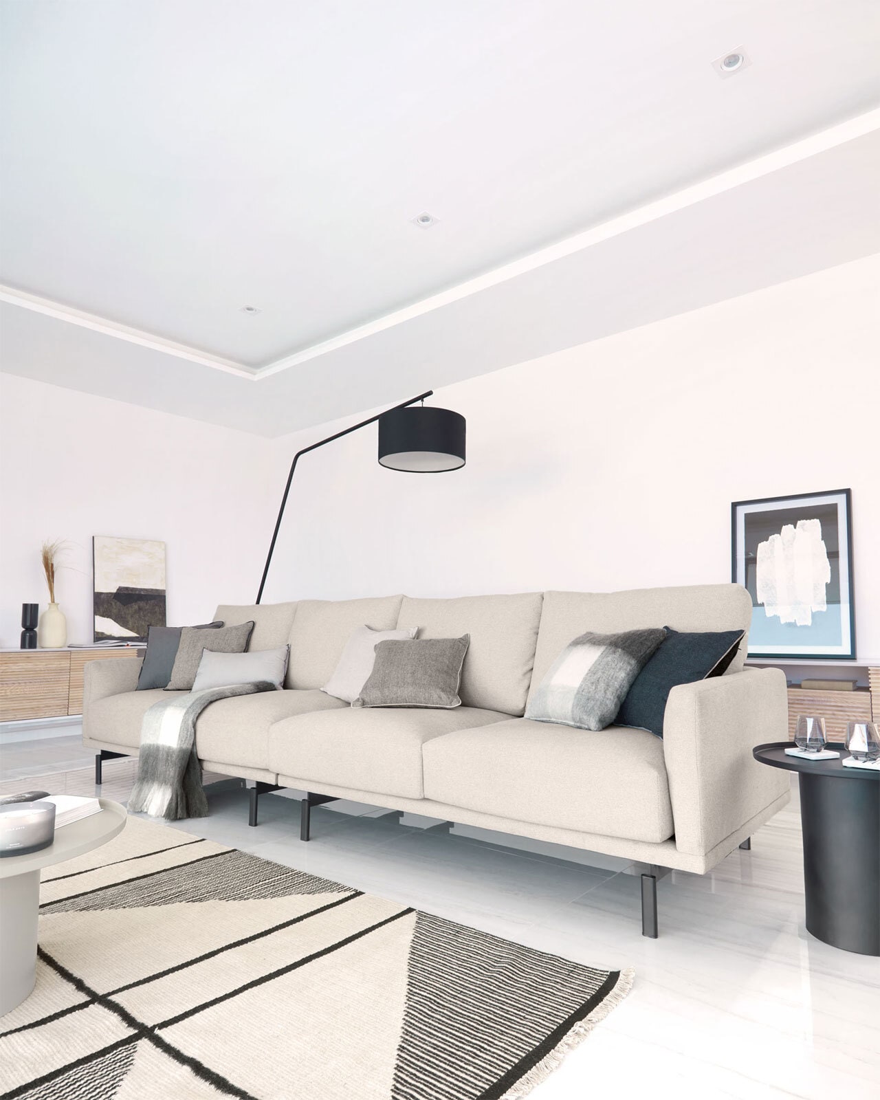 Kave Home Sofa GALENE 4-Sitzer 414 cm beige