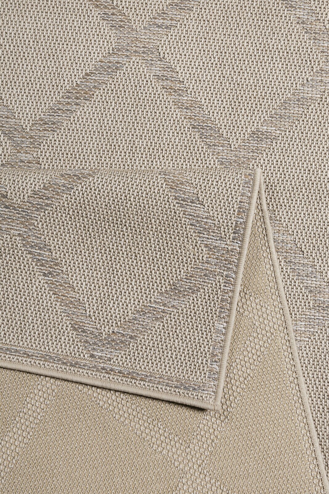 ESPRIT Outdoorteppich RHOMB 133 x 200 cm beige/grau