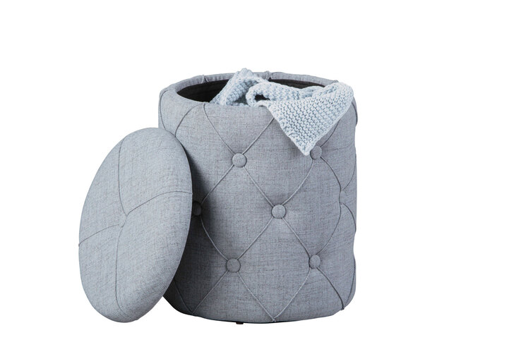 Hocker ROMEO blaugrau 34 x 40 x 34 cm