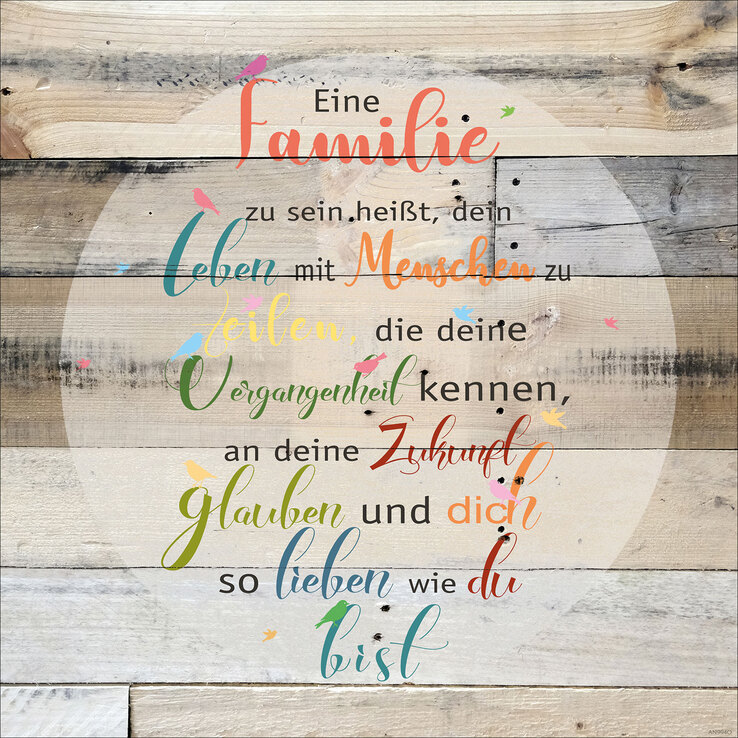 PRO ART Dekopanel Bild FAMILIE IN BUNT 30 x 30 cm mehrfarbig