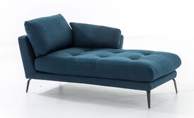 die sofamanufaktur Longchair R Stoffbezug 106 x 79 x 168 cm blue