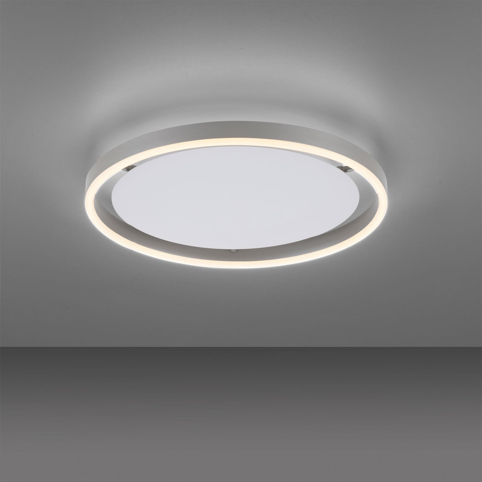 JUST LIGHT LED Deckenlampe RITUS 39 cm alufarbig