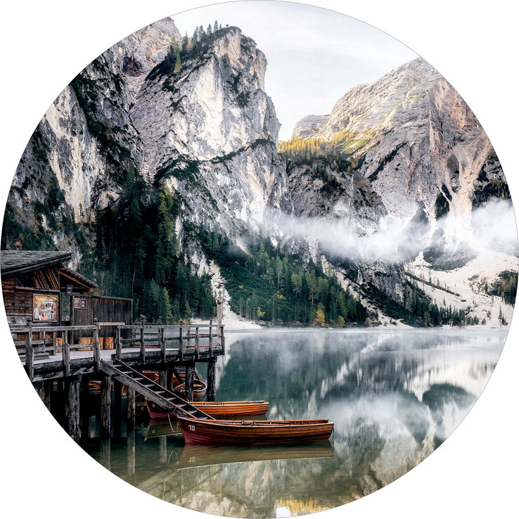 PRO ART Glas-Art Bild WILDSEE Ø 50 cm mehrfarbig