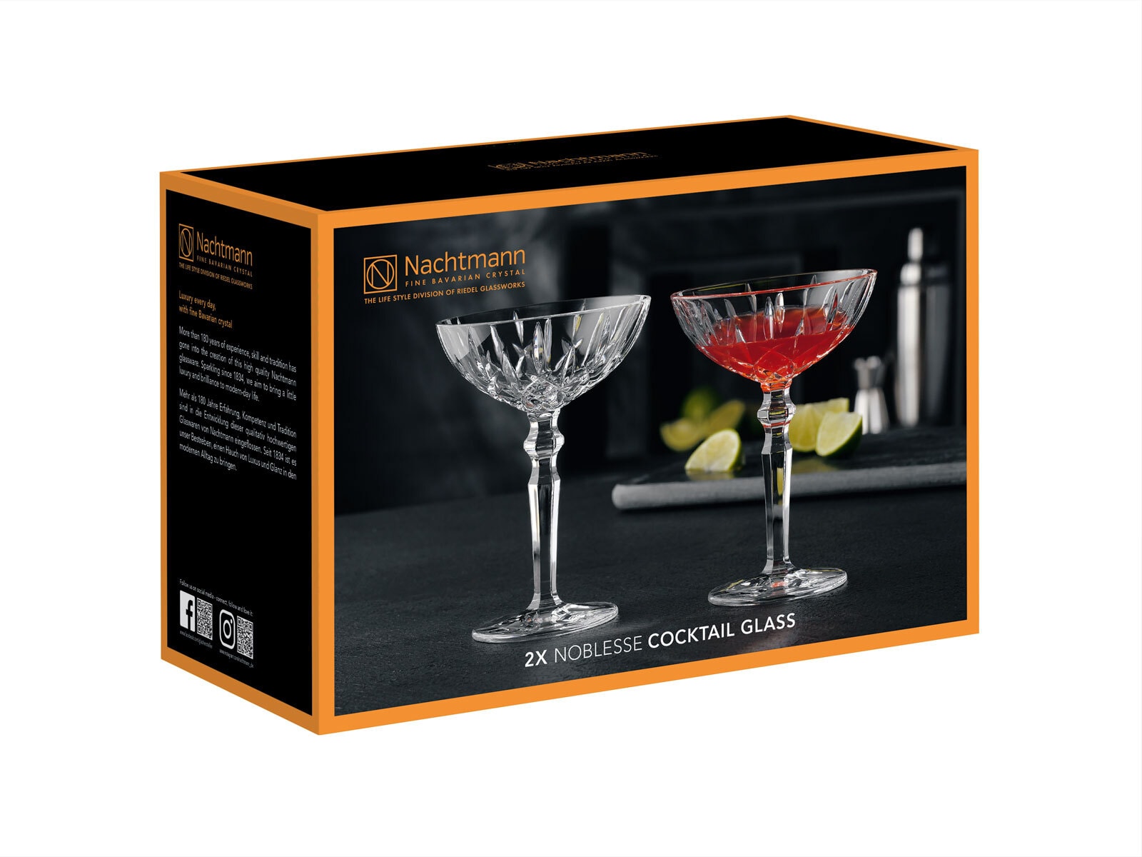 NACHTMANN Cocktailschale NOBLESSE 2er Set Kristallglas 