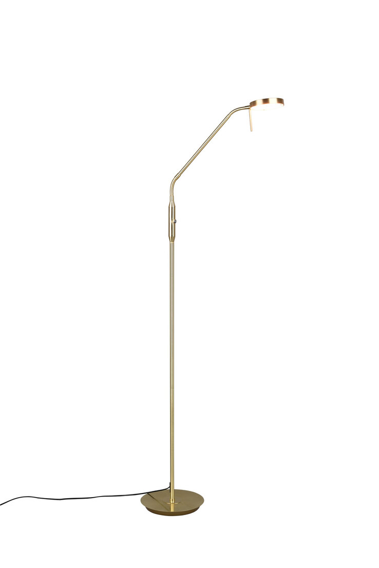 TRIO LED Stehlampe MONZA mattmessing