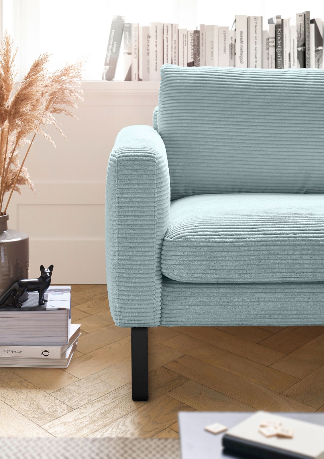 Ole Gunderson Ecksofa ROMA 298 x 154 cm Cord light blue