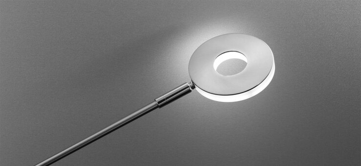 FISCHER & HONSEL LED Stehlampe DENT 2-flg nickelfarbig