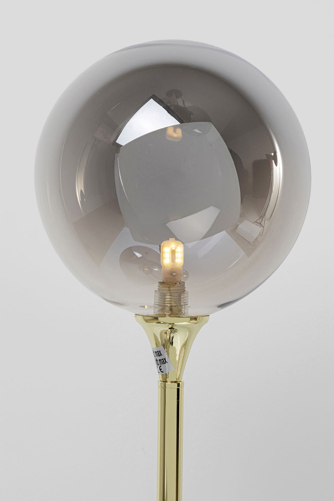 KARE DESIGN Retrofit Stehlampe AL CAPONE TRE 176 cm goldfarbig