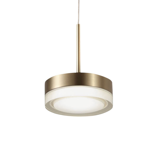 FABAS LUCE LED Pendelleuchte DUNK 1-flg messingfarbig