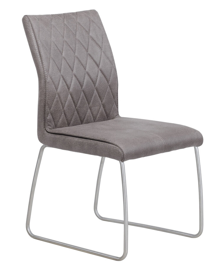 MONDO Esszimmerstuhl MOKA I-KG ZINC edelstahl /hellgrau