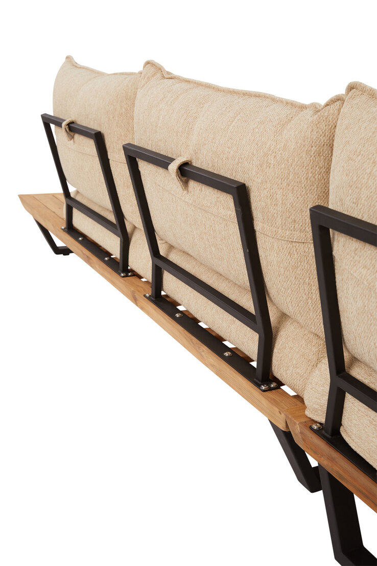Garden FLAIR Loungeecke Garten OLIVIA 3-teilig Teak /beige