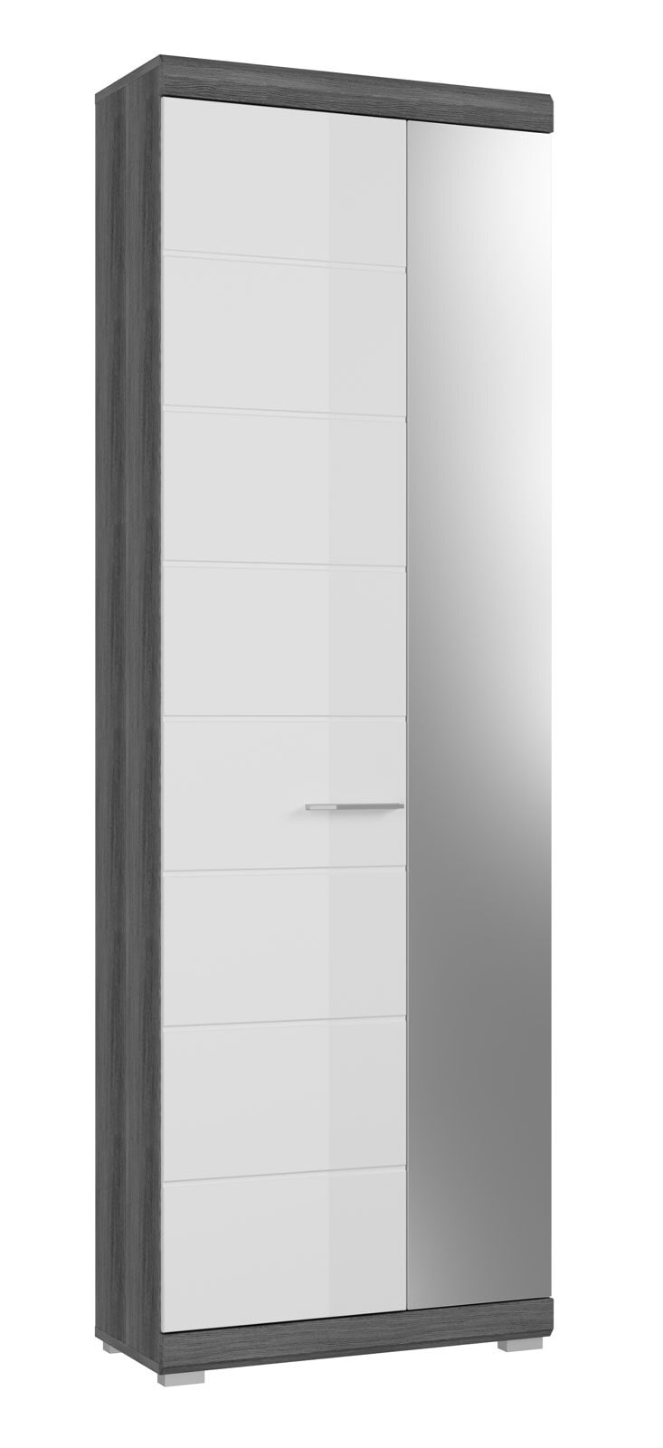 Garderobenschrank SCOUT 62 x 197 cm grau/ weiß