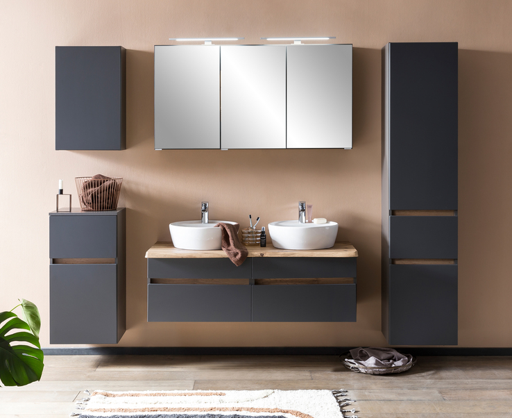 Bad-Hochschrank BRÜGGE grau