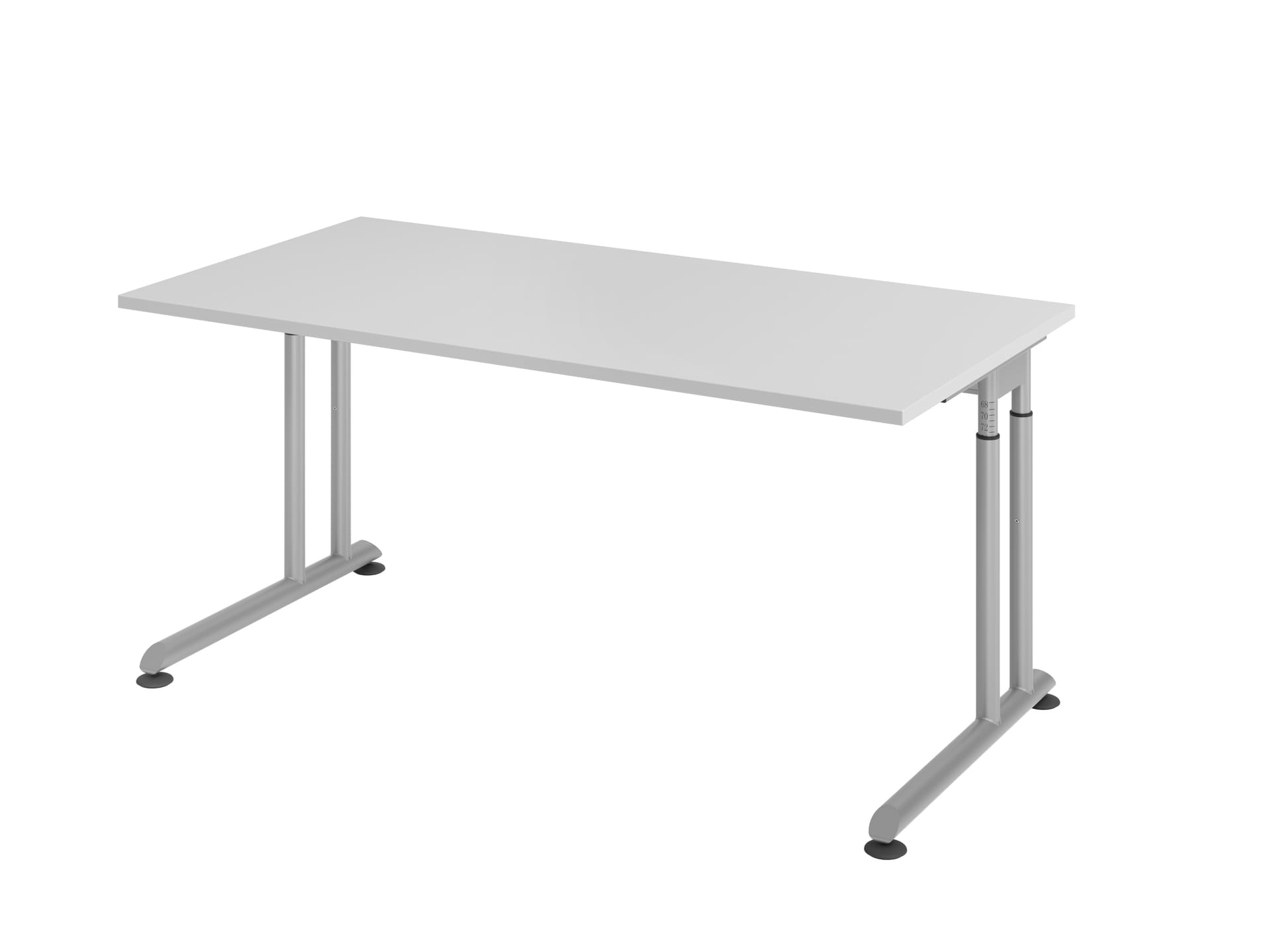 Schreibtisch 160 x 80 cm Grau/ Silber