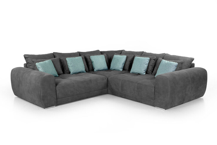 PHILL HILL Ecksofa SOLEO Dunkelgrau ca. 287 x 287 cm