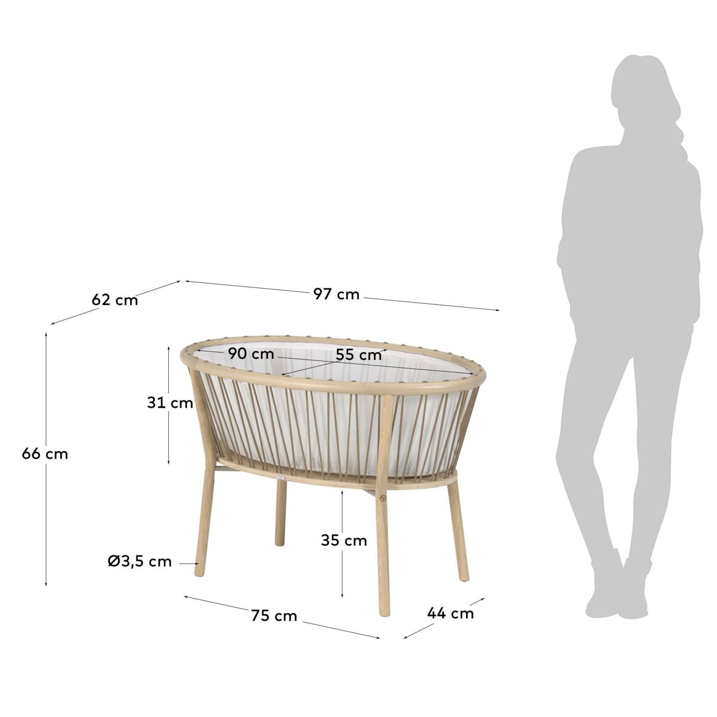 Kave Home Stubenwagen LEONELA Natural