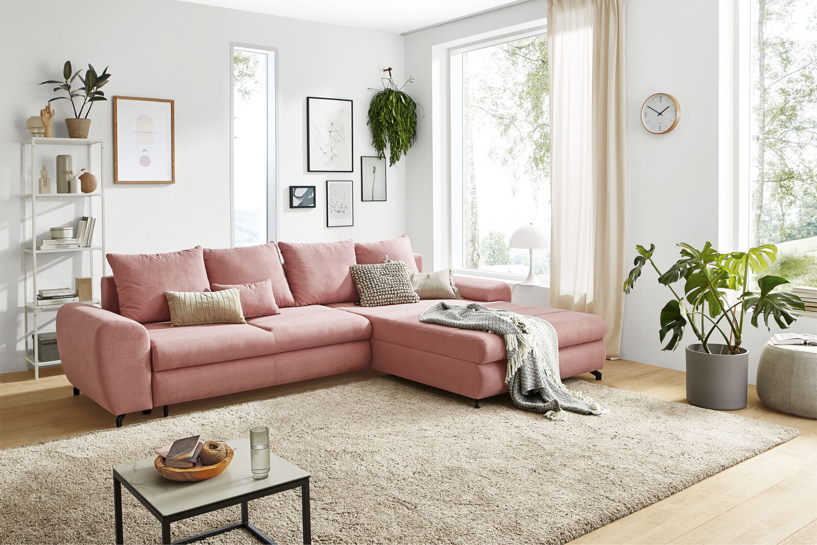 Ecksofa R SF 320 x 214 cm rose