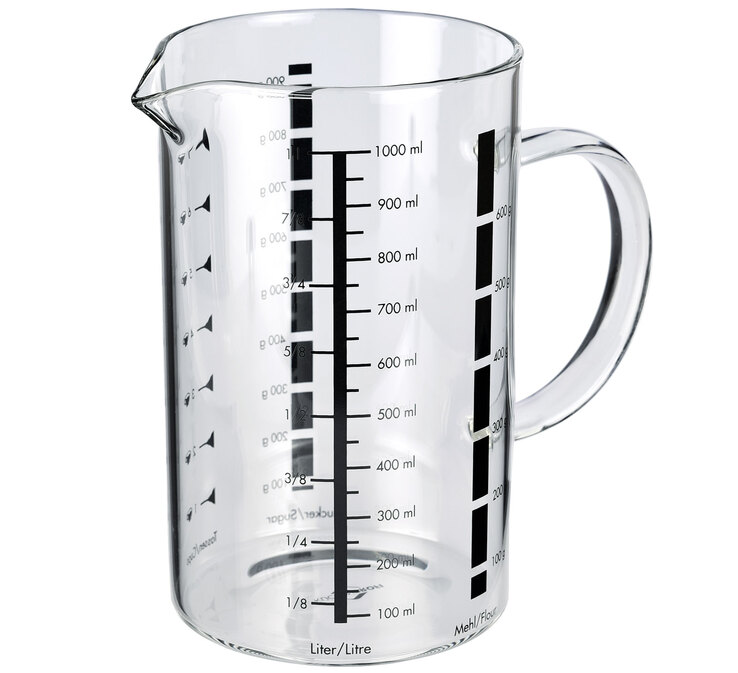KÜCHENPROFI Messbecher 1 Liter Glas