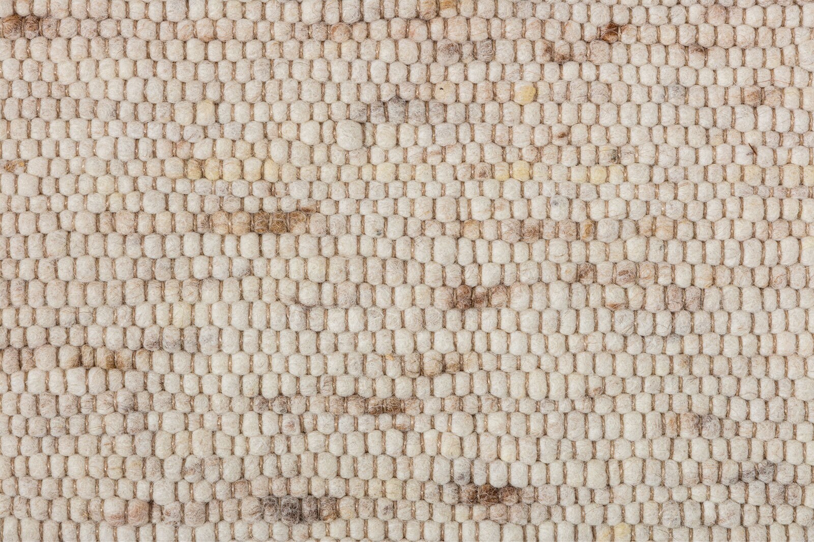 Wollteppich WOLFEGG Bubbles 200 x 290 cm beige   