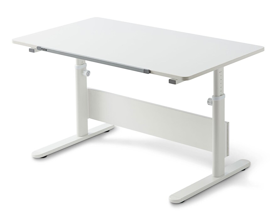 FLEXA Schreibtisch EVO 120 x 55 x 70 cm Holznachbildung weiß 