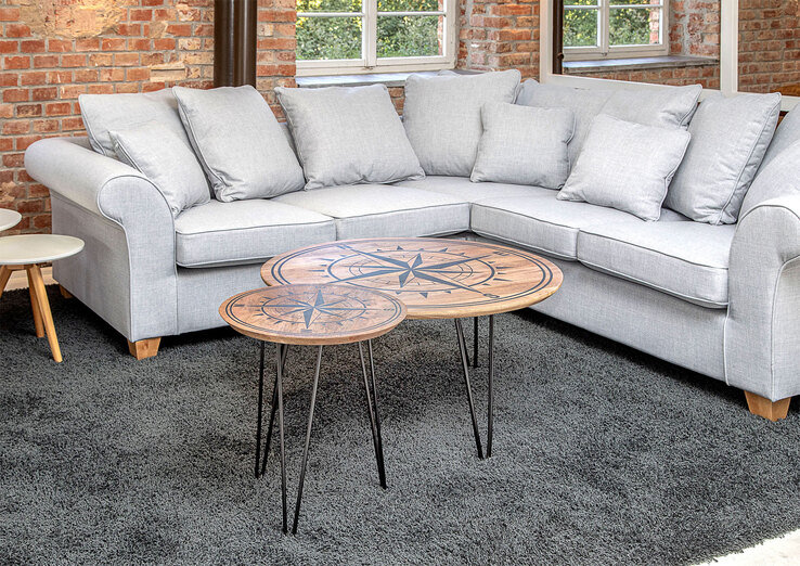 INTERhome Couchtisch YANKEE 90 x 44 cm braun/ schwarz