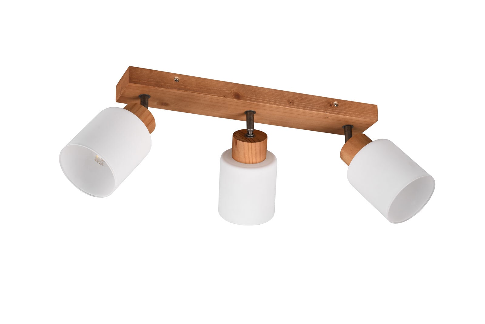 RL Retrofit Deckenlampe mit 3 Spots ASSAM Holz naturfarbig