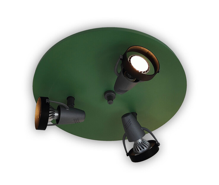niermann Retrofit Kinderlampe Decke 3 Spots STRAHLER salbei