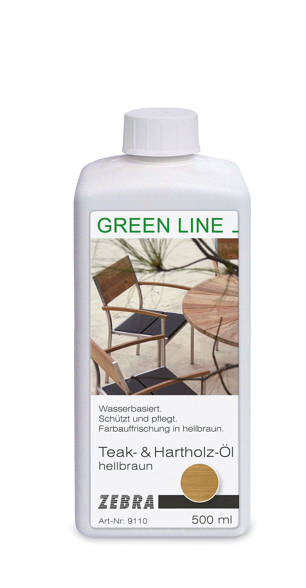greenline by ZEBRA Pflegeprodukt GREEN LINE 500 ml Teak- & Hartholz-Öl