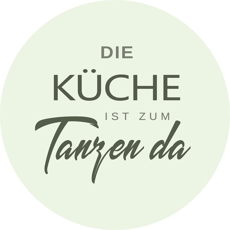 PRO ART Glas Art Bild KÜCHE ZUM TANZEN 20 cm Floatglas