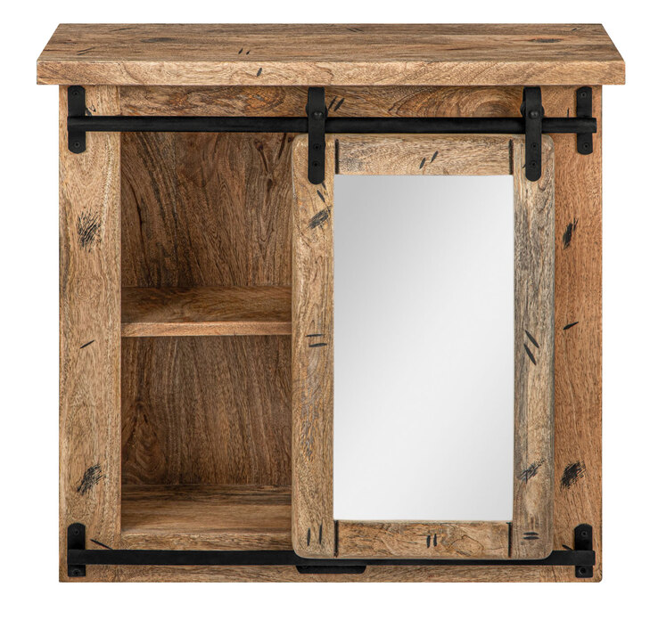 Spiegelschrank DICKENSON 68 x 64 cm Mango massiv