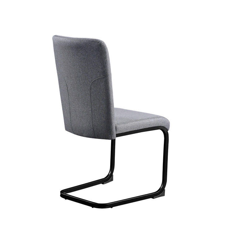 Schwingstuhl STEVE 2er Set 43 x 48 cm Stoffbezug grau
