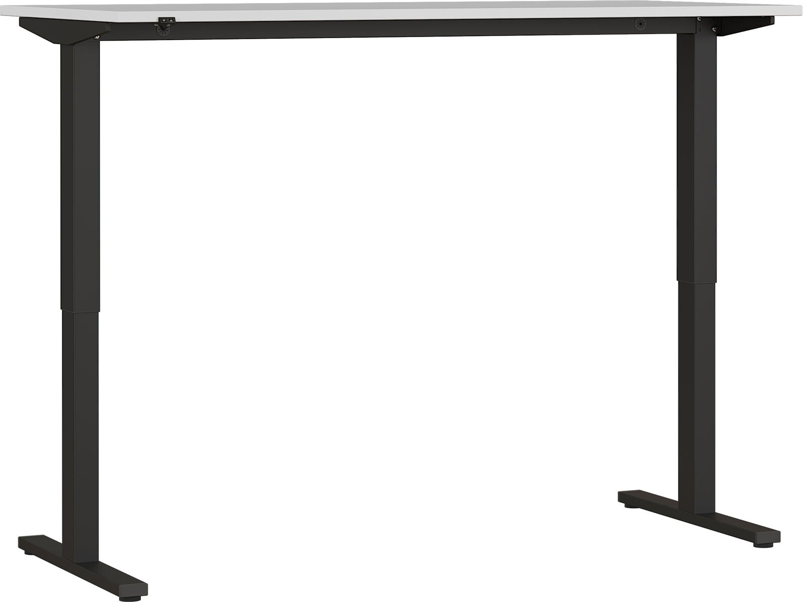 Schreibtisch ISORNO 160 x 80 cm Lichtgrau/ schwarz