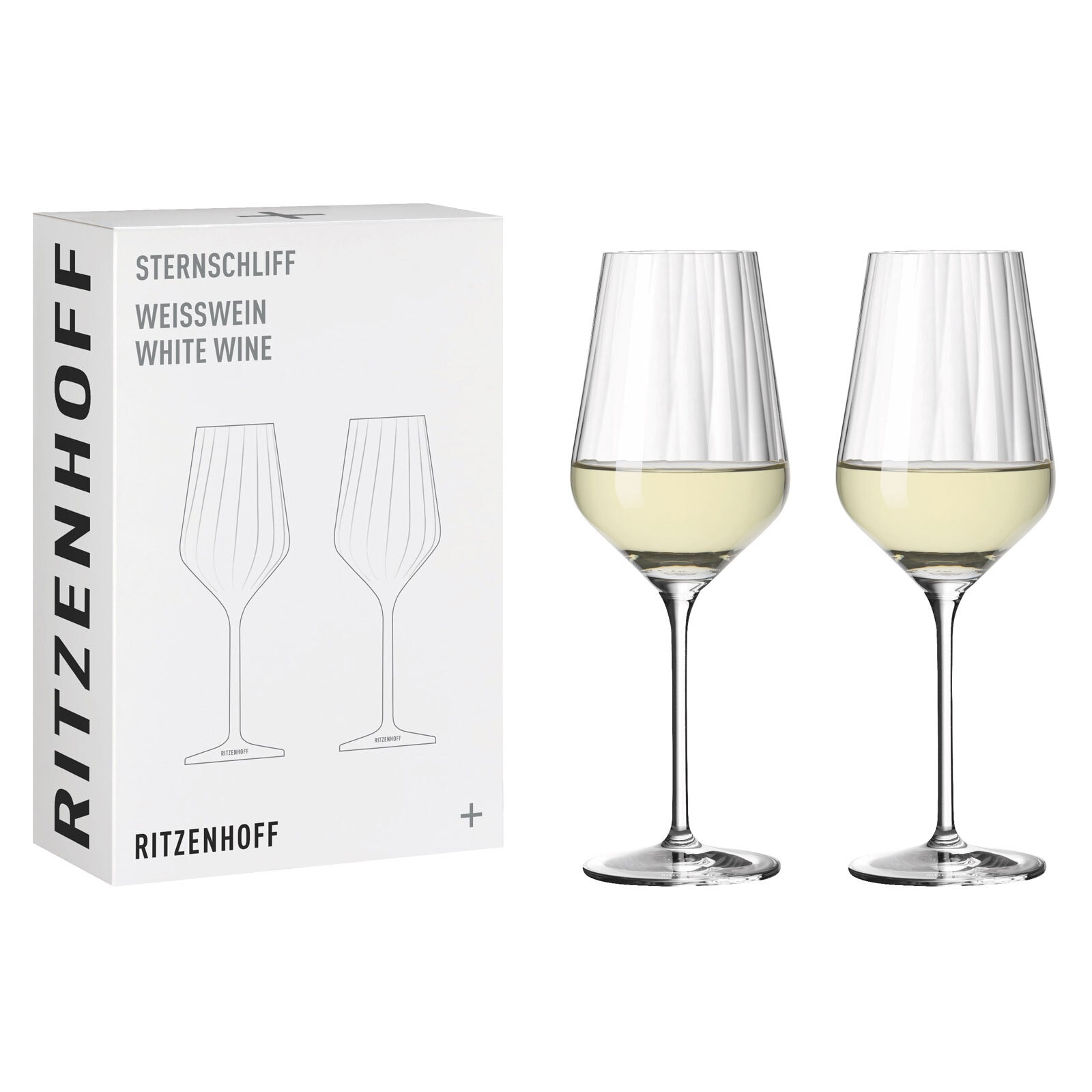 RITZENHOFF Weißweinglas STERNSCHLIFF 2er Set