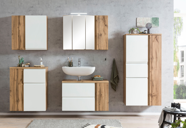 Bad-Spiegelschrank GENT braun MDF-Tür rechts