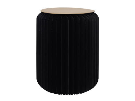 Sitzhocker PAPER 42 cm schwarz