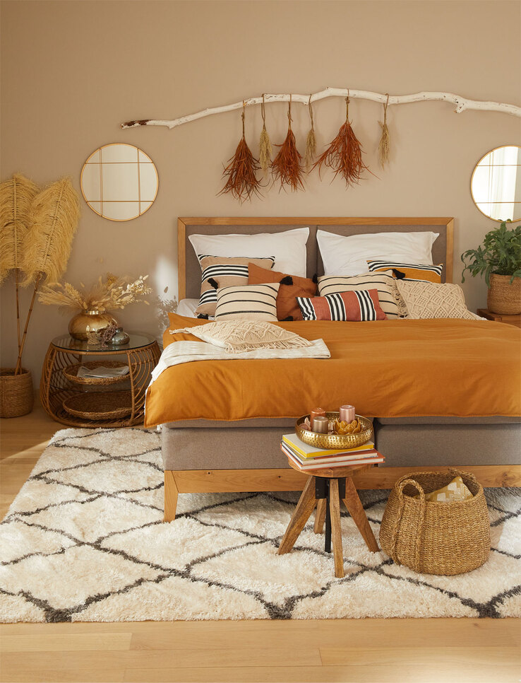 INTERhome Hocker WOODSTOCK 65 cm Mangoholz massiv